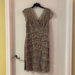 Marina lace layered dress